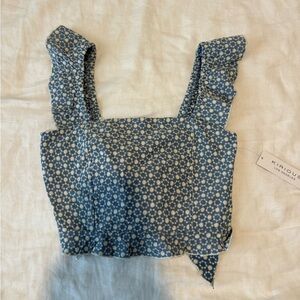 Blue Floral Women's Top